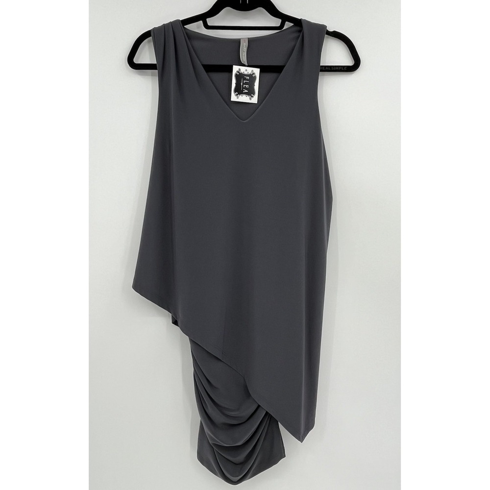 New Last Tango Layer Tunic Dress Asymmetric Sleeveless Stretch Layered Size XS